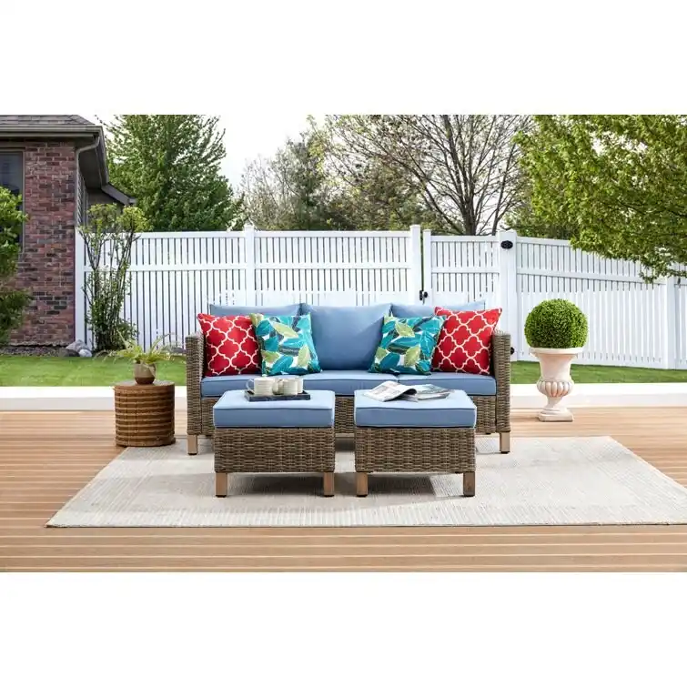 72.1 Wicker Outdoor Patio Sofa