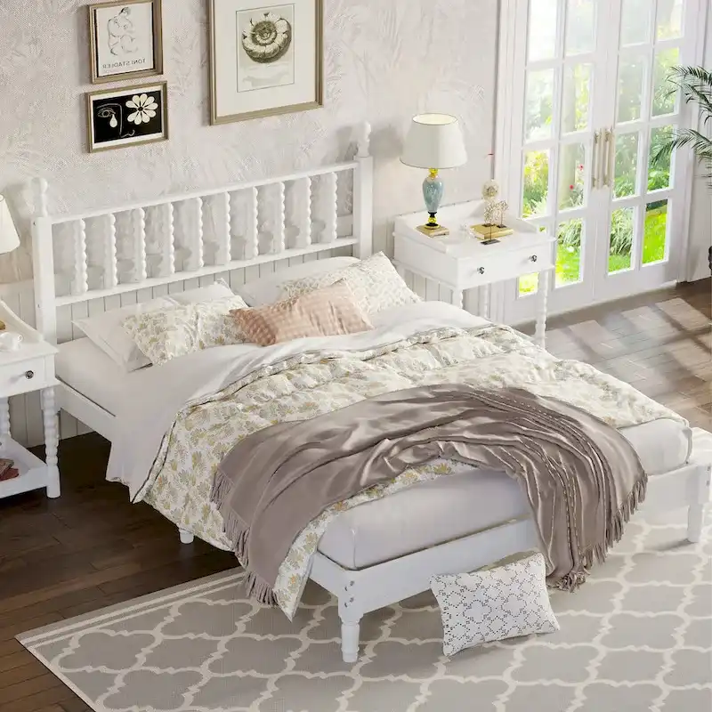 4-Pieces Retro Style Bedroom Sets by Harper&Bright Designs