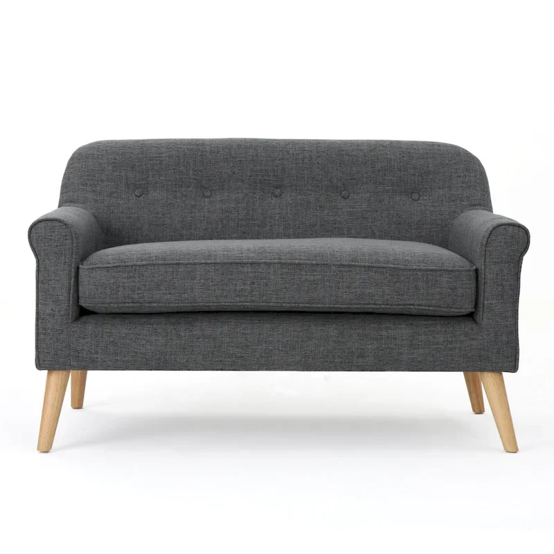 Mariah Mid-Century Fabric Loveseat by Christopher Knight Home