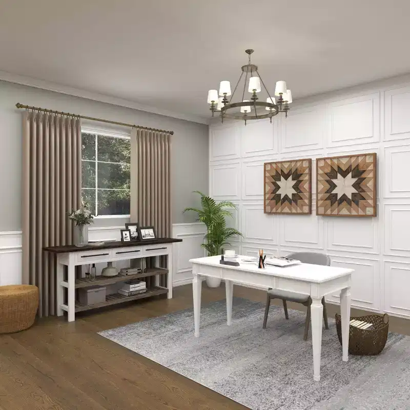 Farmhouse Wood Rectangle Console Table White - Olivia & May
