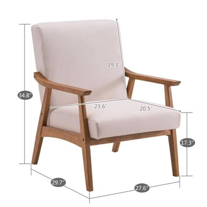 Modern Chair with Solid Wood Frame