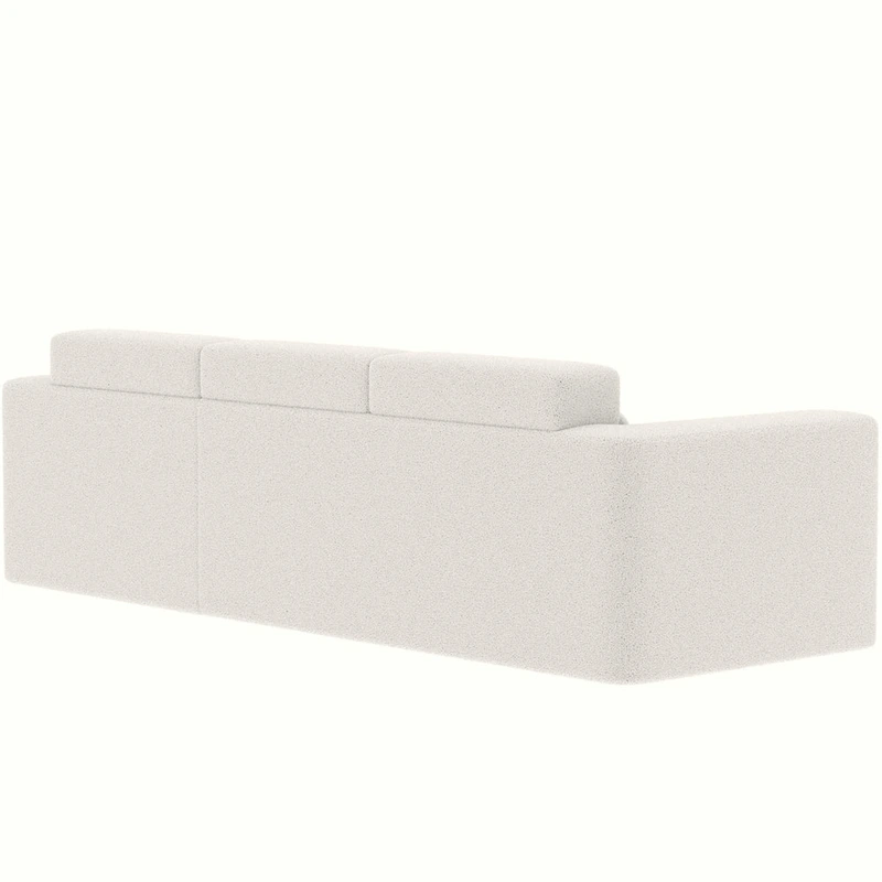 Christopher Knight Home - 109 Modern Modular Sectional Sofa, Teddy Fabric L-Shaped Couch with Chaise & Pillows