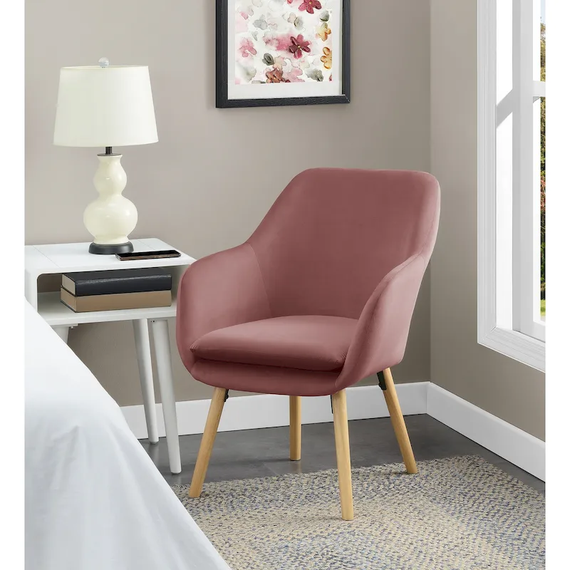 Convenience Concepts Take a Seat Charlotte Wingback Upholstered Accent Armchair