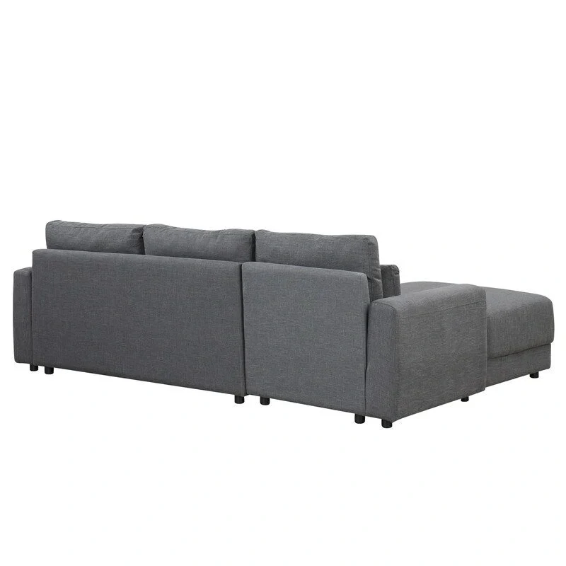 92.9W L-shaped Modular Sectional Sofa with Cushions and 3 Pillows