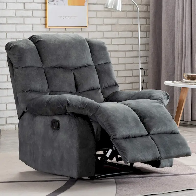 Manual Ergonomic Overstuffed Recliner Chair