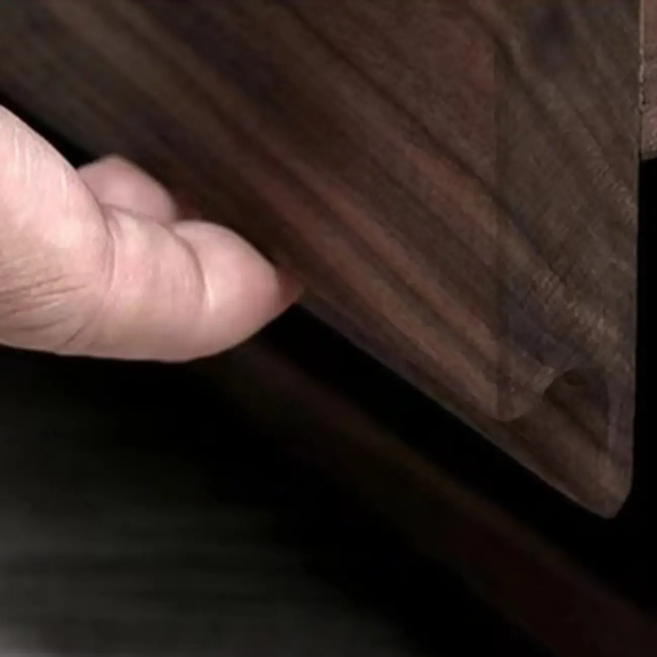 Mid-Century Modern Solid Wood Nightstand with Drawer