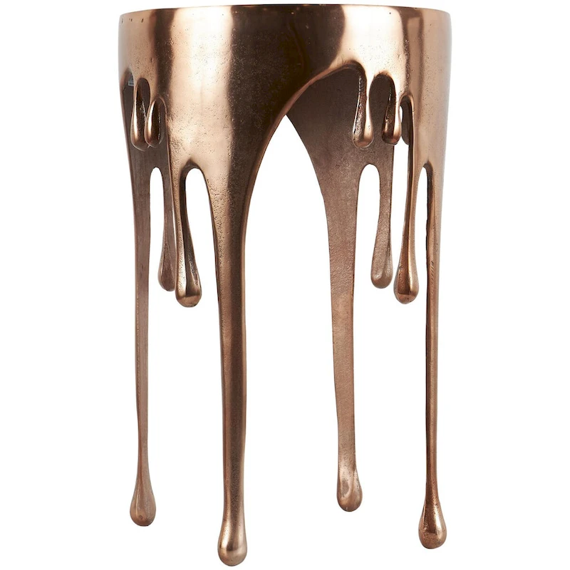 Artistic 16 Wide Metallic Drip Metal Accent Table - 16 x 25