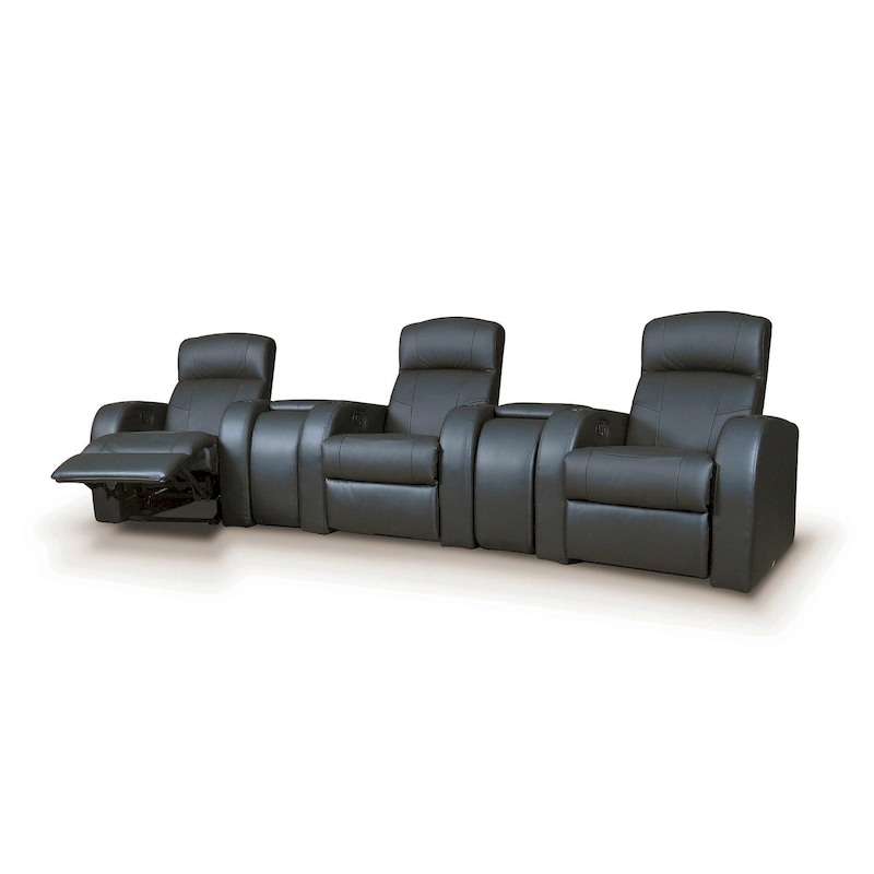 Plush Padded Leather Upholstered Recliner With Metal Framework, Gray