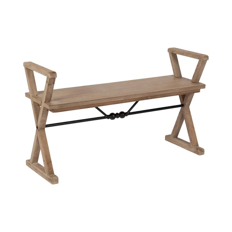 Kate and Laurel Travere Wood Bench