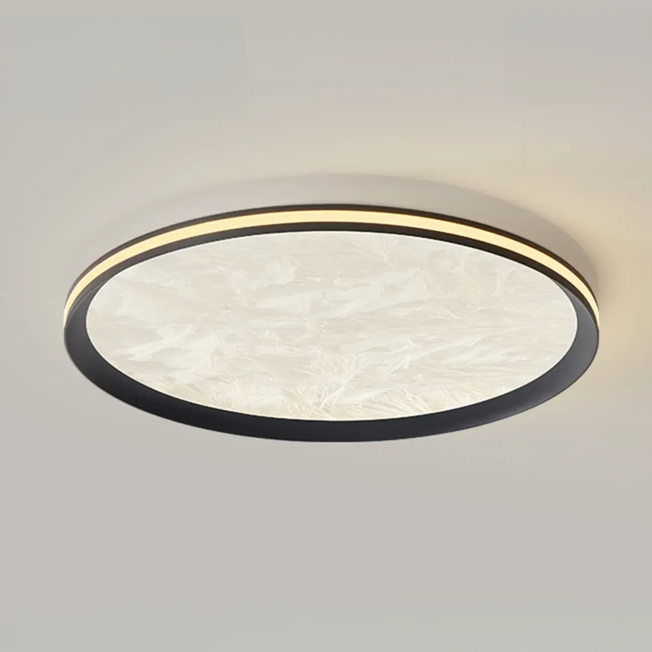 Modern Circular Flush Mount Ceiling Light with Acrylic Shade