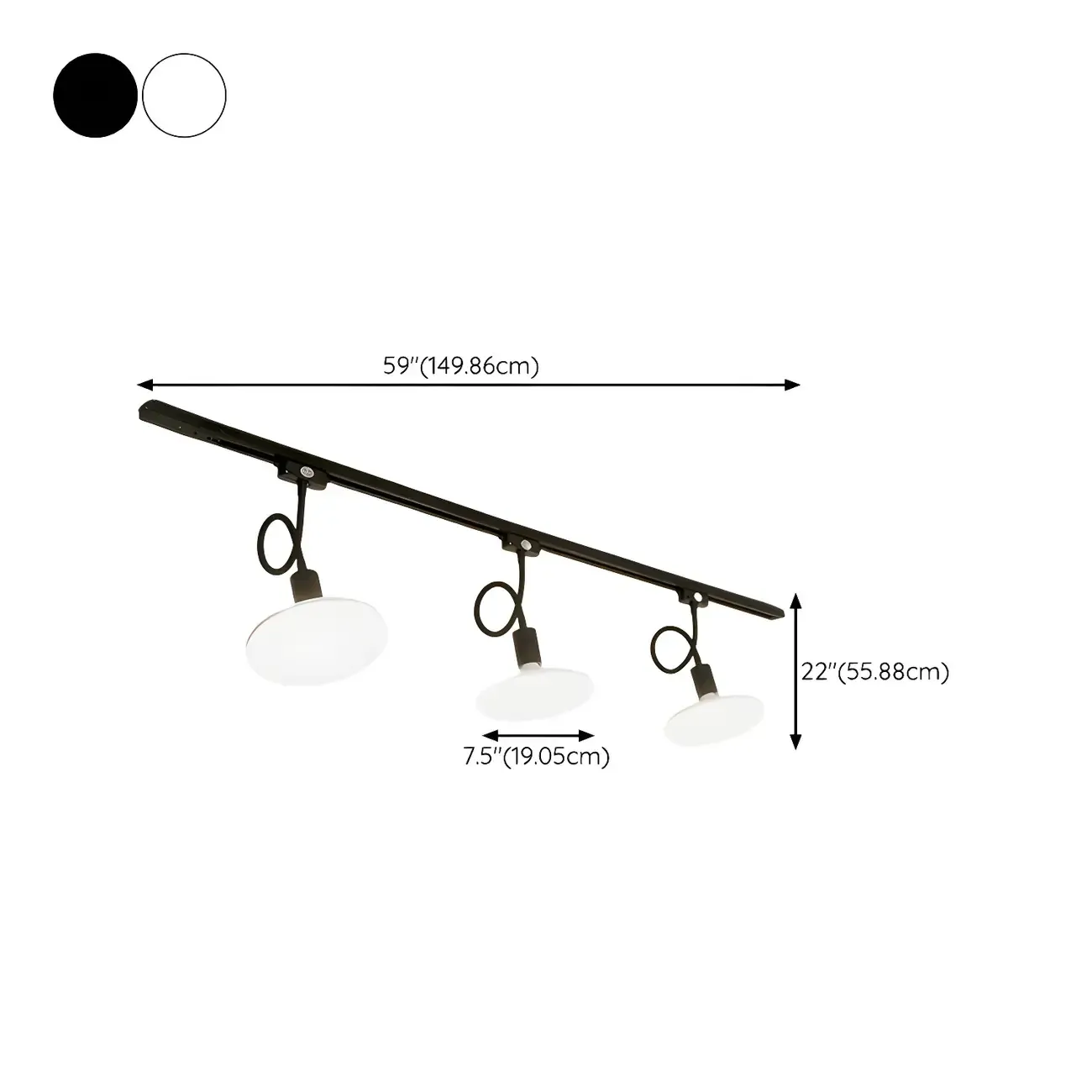 5-Light Modern LED Track Lighting with Adjustable Head