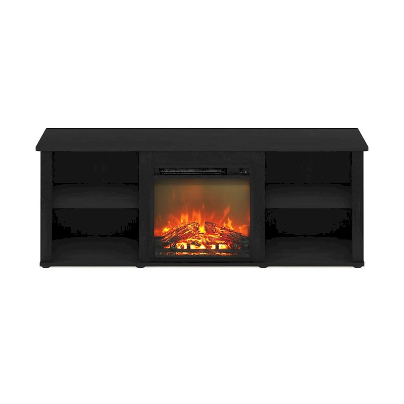 Furinno Classic 60 Inch TV Stand with Fireplace