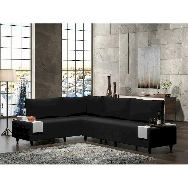 Sagopa Modern Metal Frame with Foam Seat Sectional Sofa