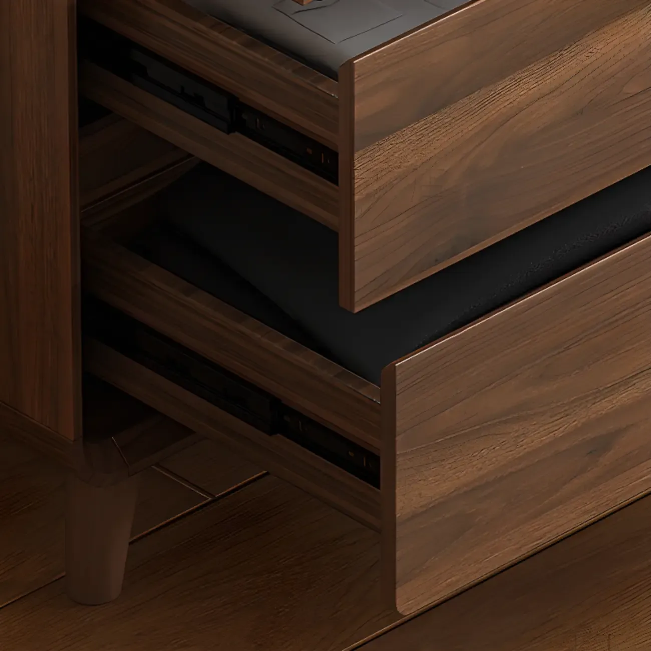 3 Tiers Rustic Square Brown Wood Dresser