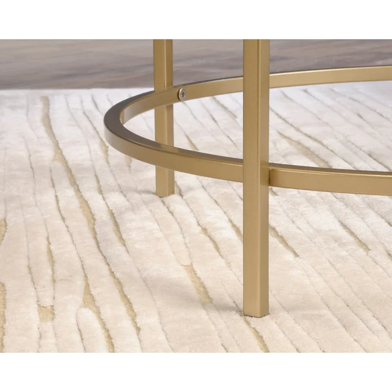 Int Lux Side Table Round Satin Gold