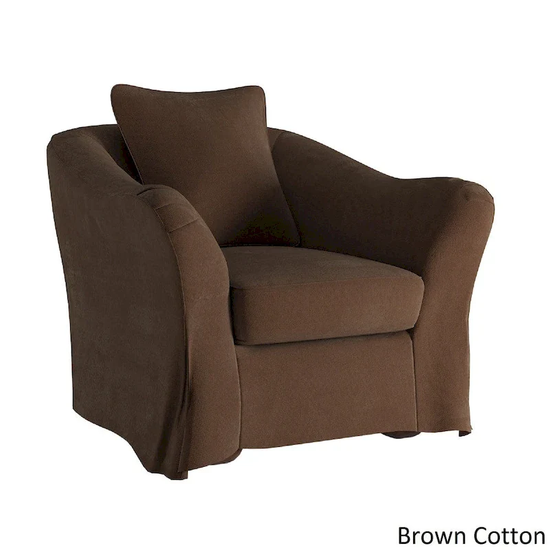 Flared English Arm Slipcovered Feather Down Chair