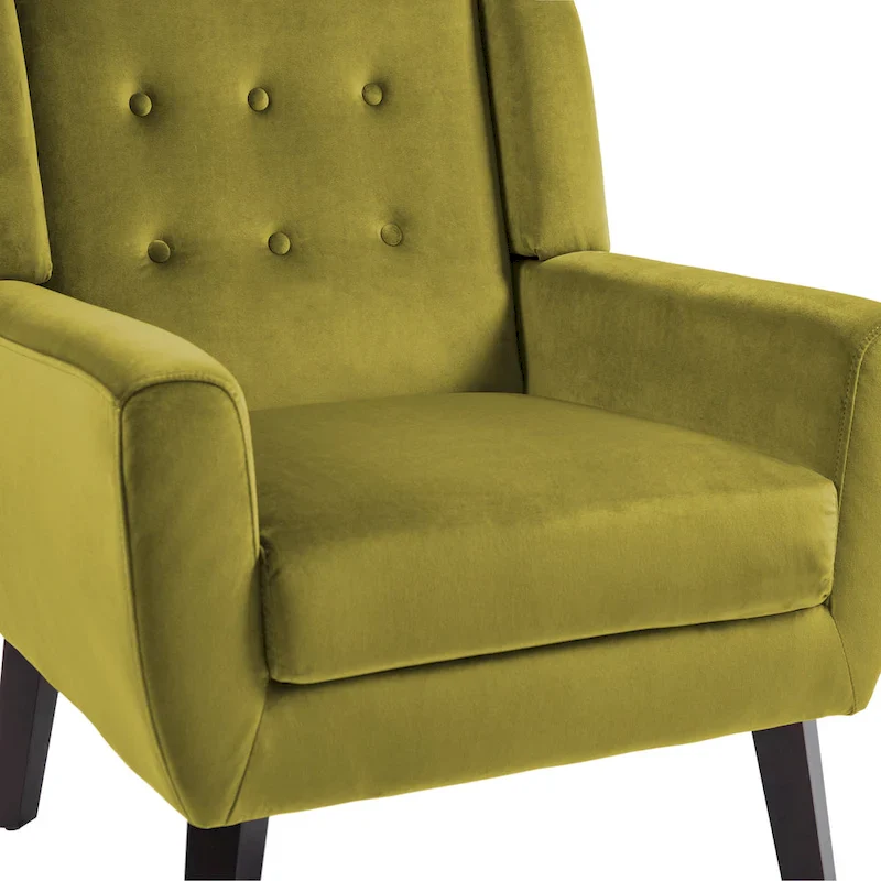 Velvet Upholstered Armchair Tufted Accent Chairs Set of 2
