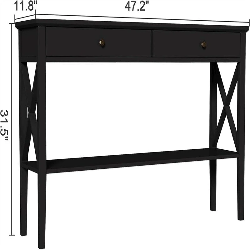 47 Console Table with Drawers - 11.81D x 47.24W x 31.5H