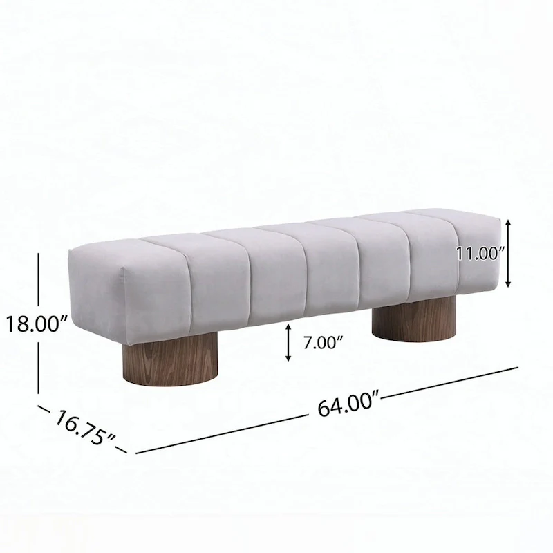 No-Assembly End of Bed Entryway Bench Ottoman