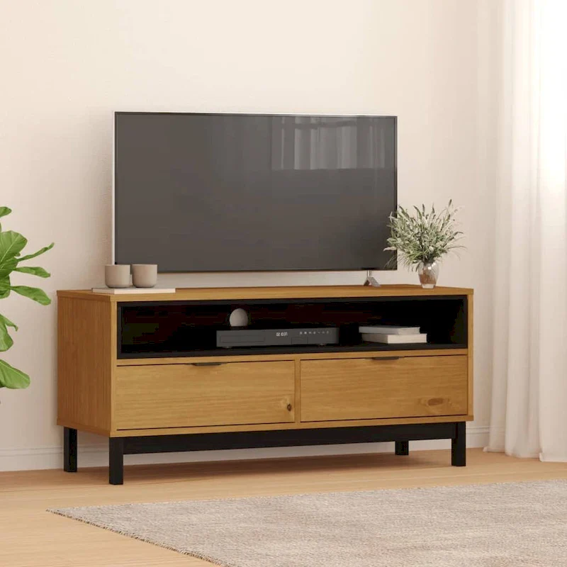 TV Stand 43.3x15.7x19.7 Solid Wood Pine - 43.3 x 15.7 x 19.7