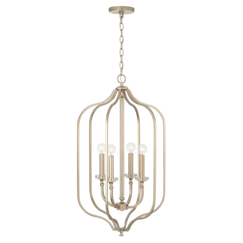 Breigh 4-light Brushed Champagne Foyer Pendant
