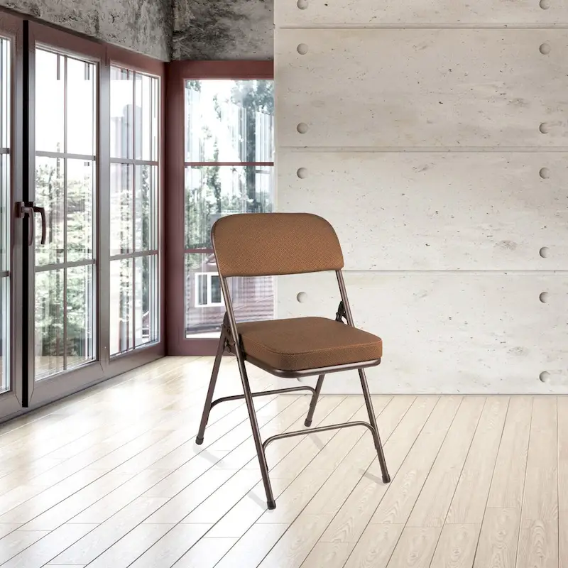 Hampden Furnishings Bernadine Collection Deluxe Fabric Padded Folding Chair, Pack of 2