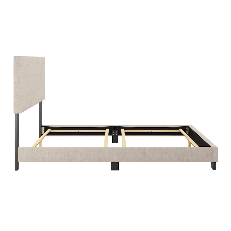 Nova Upholstered Modern Queen Bed, Box Spring Required