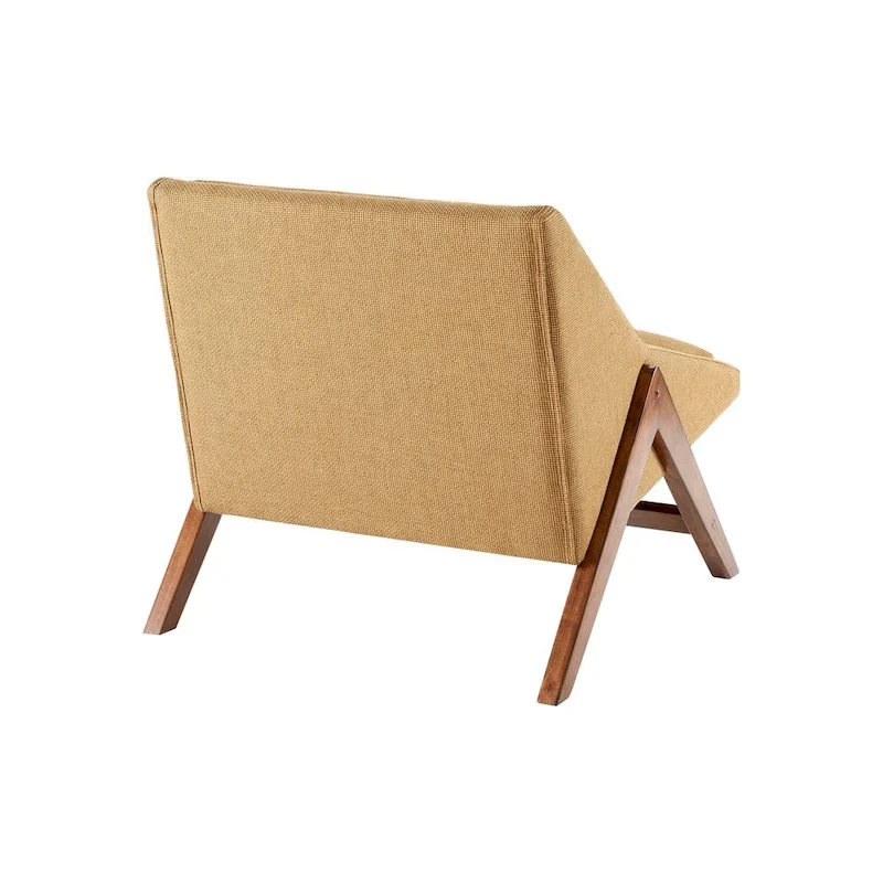 INK+IVY Turi Mustard Yellow/ Pecan Lounge Chair