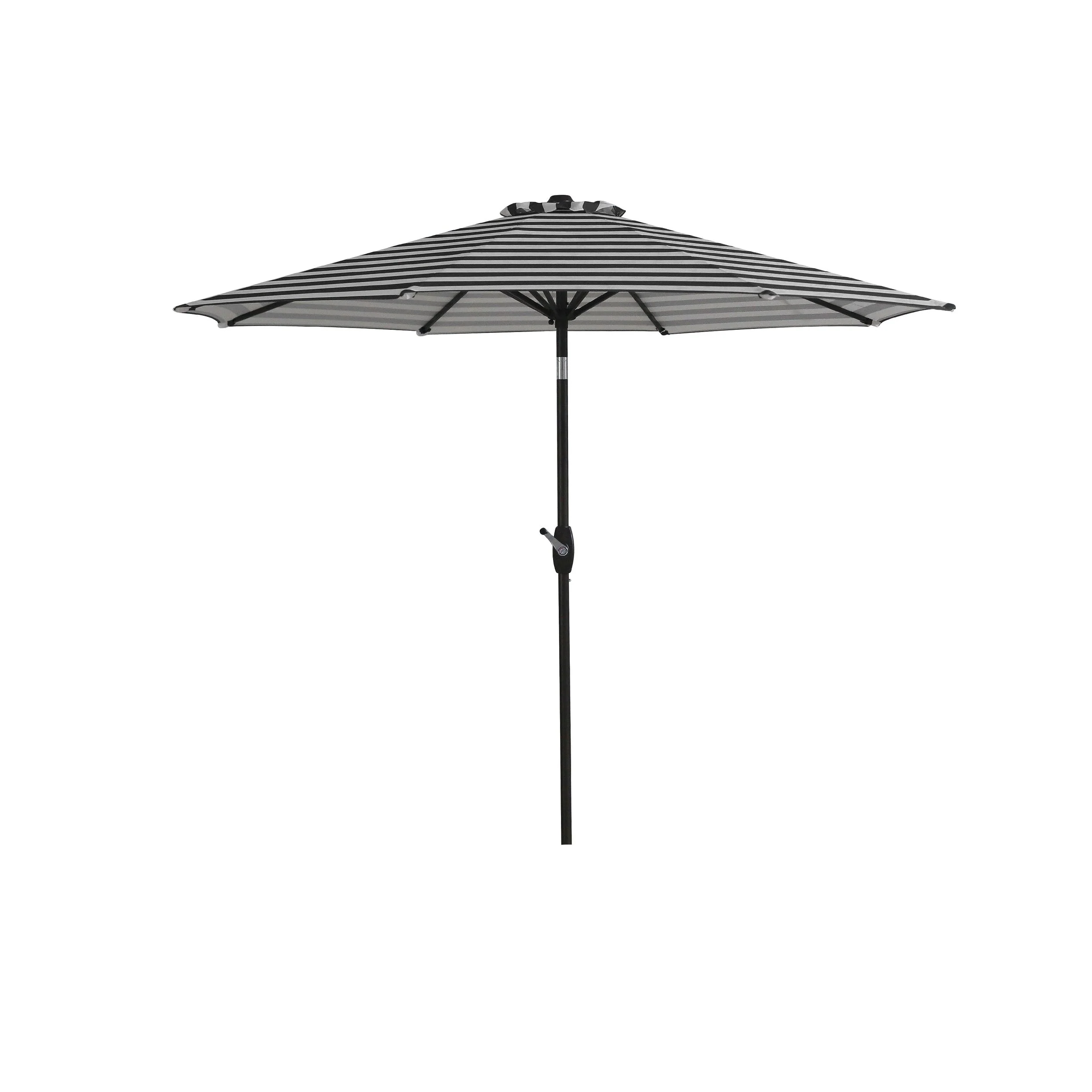 Lopes 9-foot Patio Umbrella with Bronze Finish Base Weight Stand Included