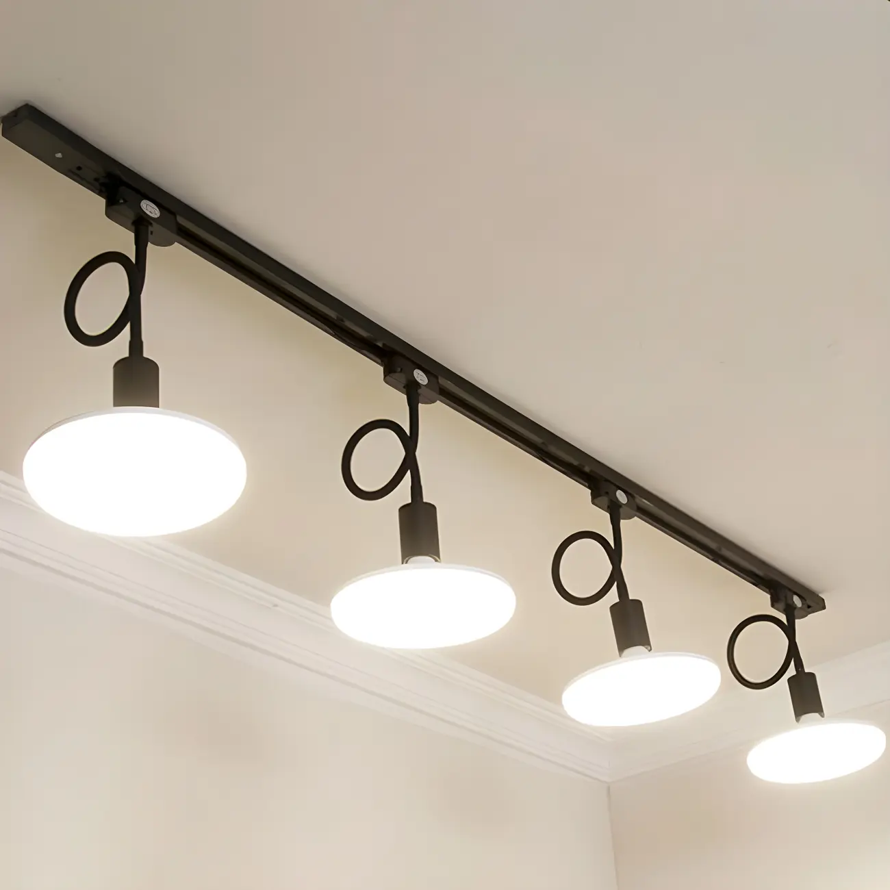 5-Light Modern LED Track Lighting with Adjustable Head