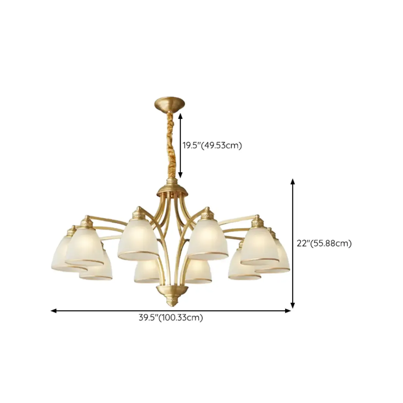 Elegant Modern Hanging Chandelier with Adaptive Height