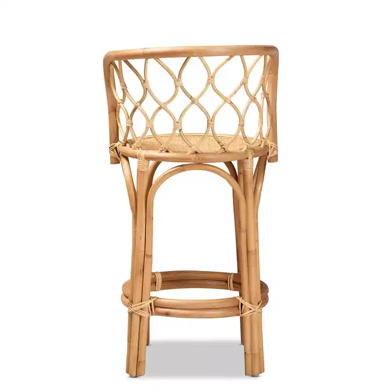 Diana Rattan Counter Height Barstool Natural - bali & pari