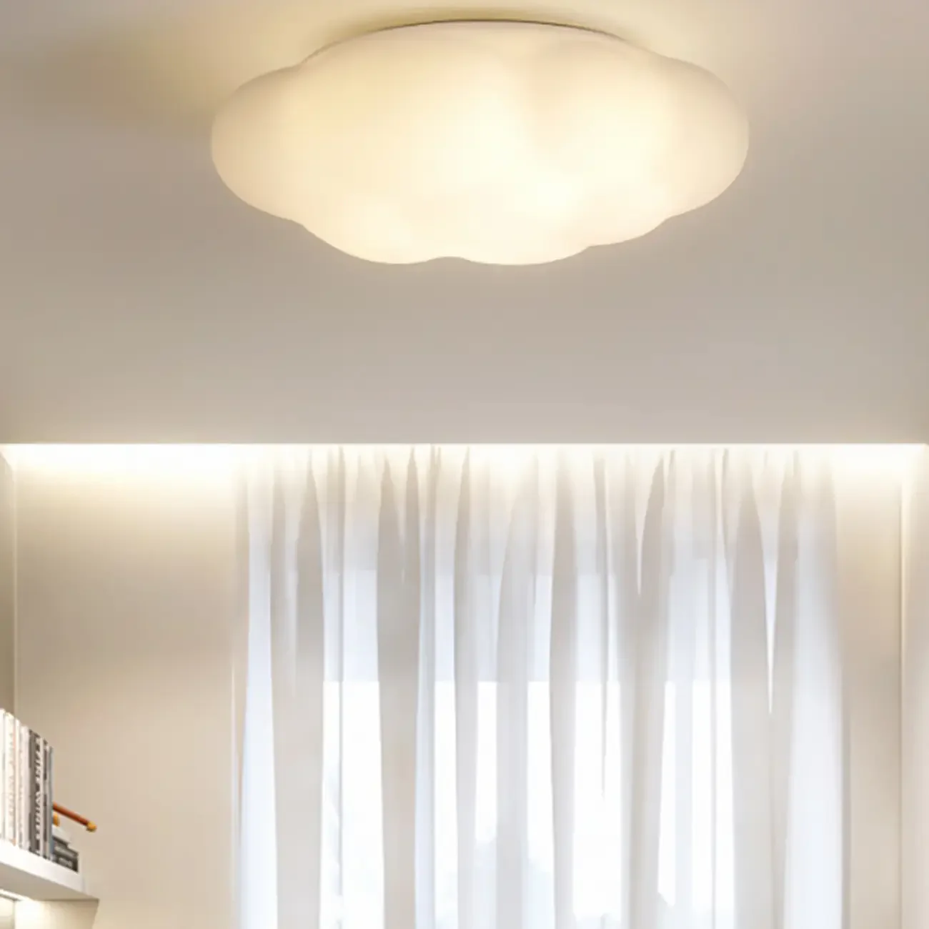 Modern Cloud Shape LED Flush Ceiling Light 3-Gear Dimming