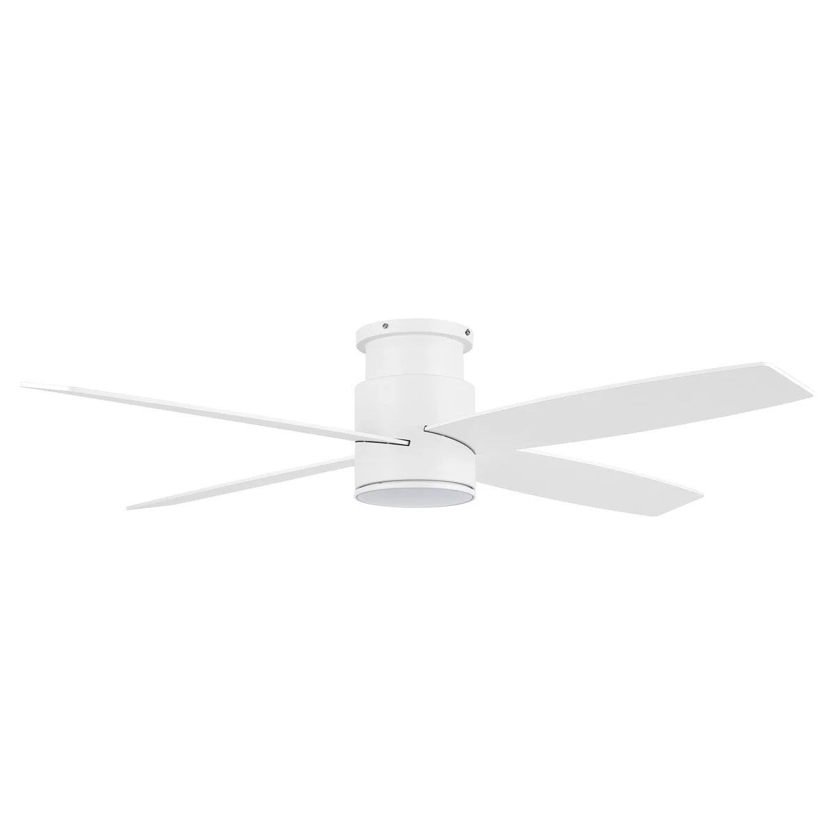WINGBO 44/52 Inch Flush Mount DC Ceiling Fan with Lights and Remote, 4 Reversible Blades