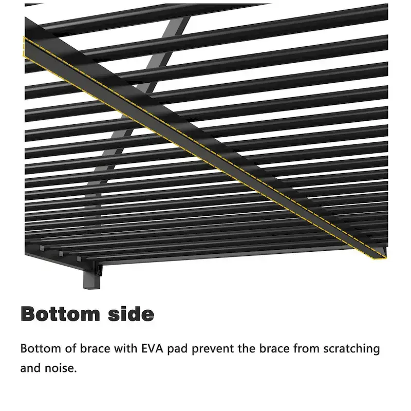 Adin Modern Full Over Full Bunk Bed with Black Metal Guard Rail by Christopher Knight Home