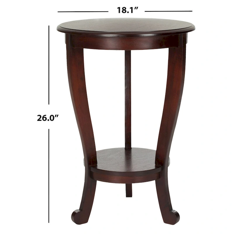 SAFAVIEH Carlotta Grey Pedestal Side Table - 18.1 x 18.1 x 26 - 18Wx18Dx26H