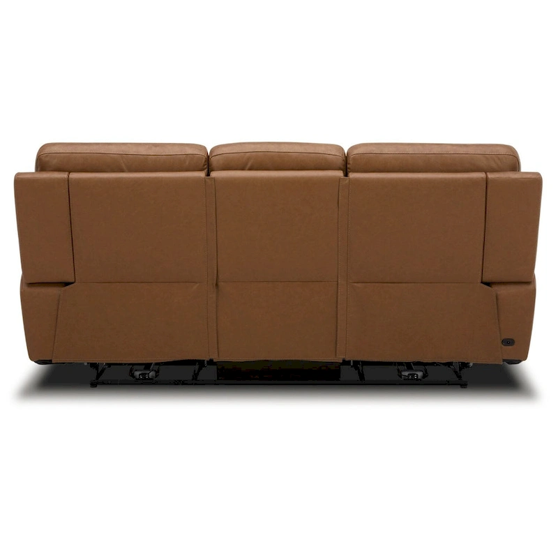 Cooper Leather Dual Power Reclining Sofa - Camel
