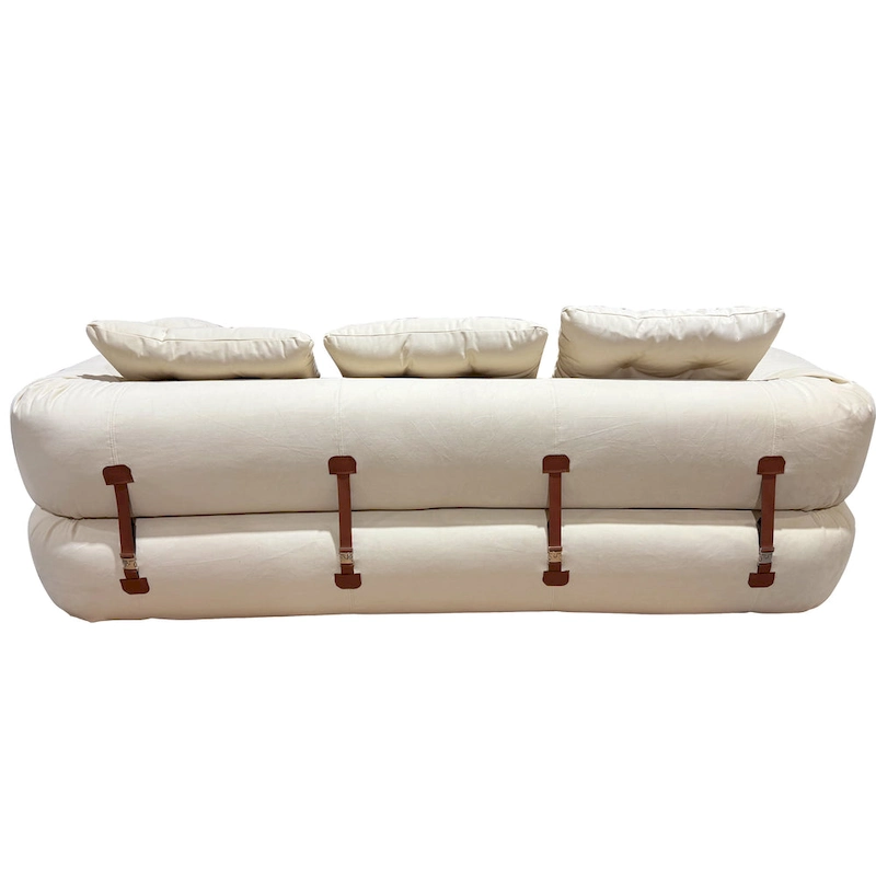 JASIWAY Modern Convertible Sleeper Sofa Chair Bed, White