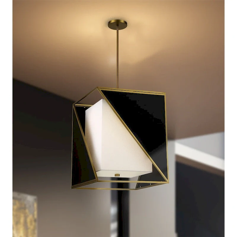 Metropolitan Aspect White Coal and Soft Brass LED Lights Pendant