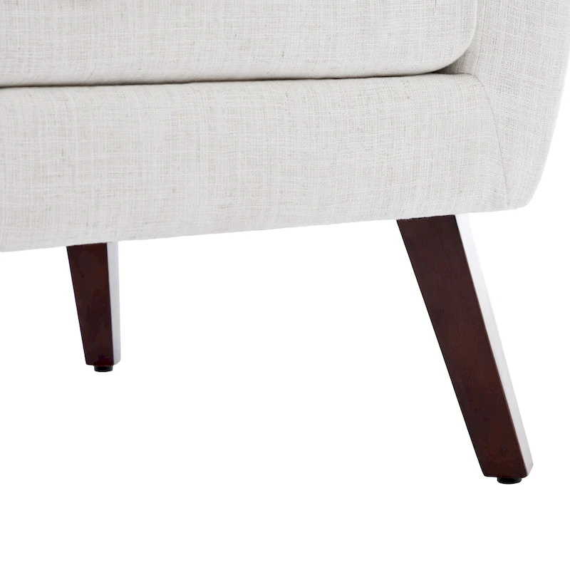 Linen Upholstered Accent Chair Wingback Armchair Set of 2