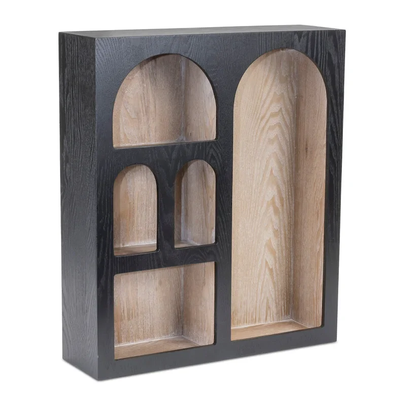 Black Arched Wall Shelf, 5-Tier, Single
