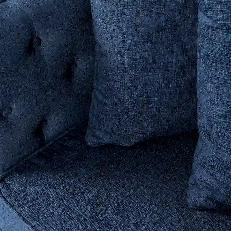 Tufted Loveseat with Accent Pillows