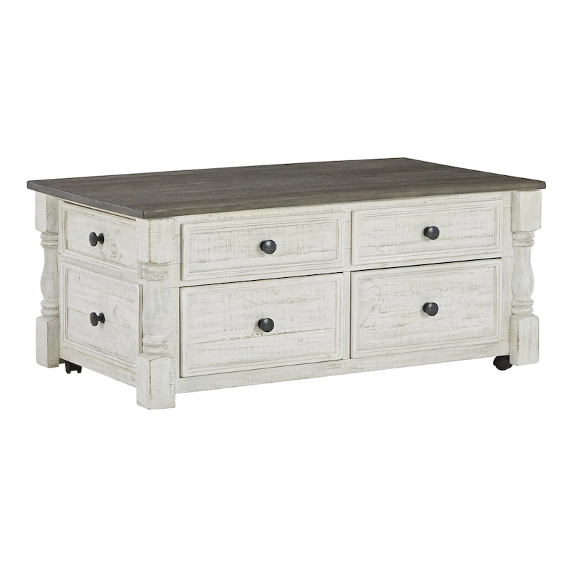 Signature Design by Ashley Havalance White/Gray Lift Top Cocktail Table - 26W x 46D x 20H