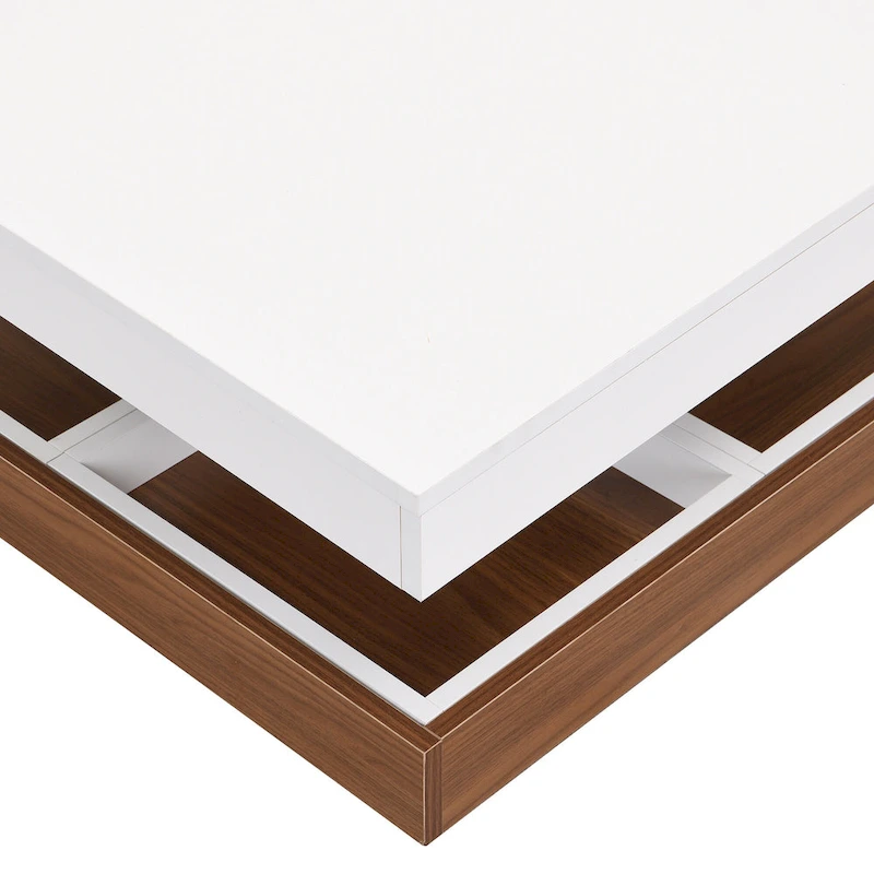 Modern Square Rotating Coffee Table