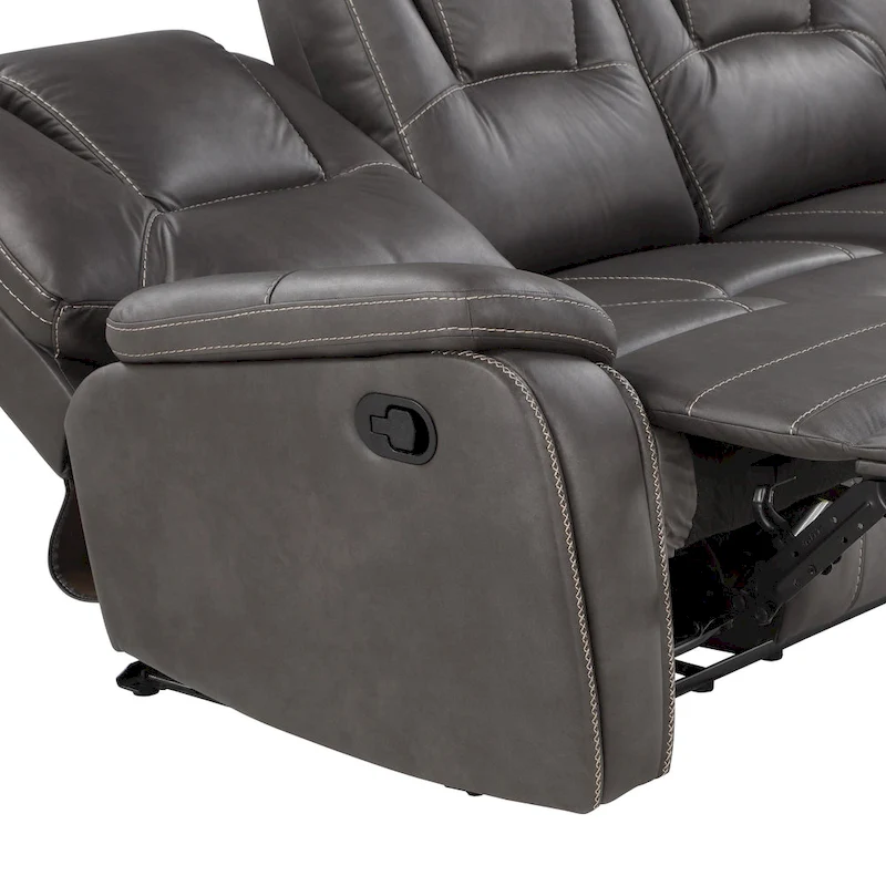 Steve Silver Kameryn Faux Leather Manual Reclining Loveseat