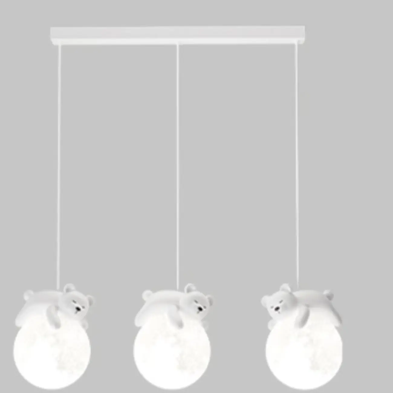 Kids Cute Bear-Moon LED Island Pendant Light