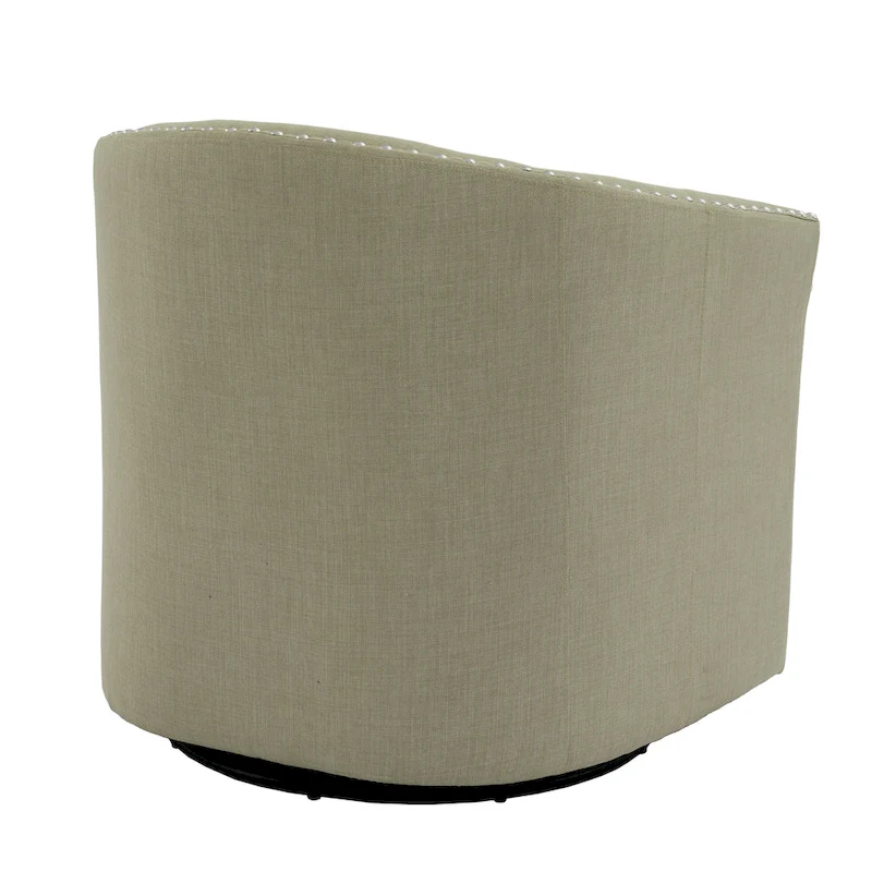 Nailhead Trim Upholstered Swivel Accent Chairs Set of 2