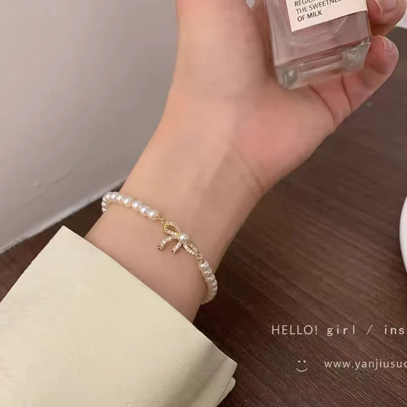 Luninana Bracelet - Bow Tie Pearl Bracelet YX033