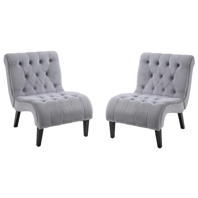 AVAWING Set of 2 Armless Accent Upholstered Lounge Chair