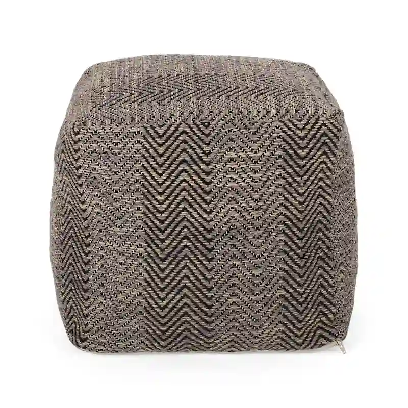 Bowmont Hand-Crafted Cotton Cube Pouf by Christopher Knight Home